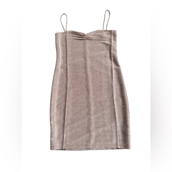 Reformation Kyla Dress in Taupe‎ Sparkle Size S - Picture 2 of 5